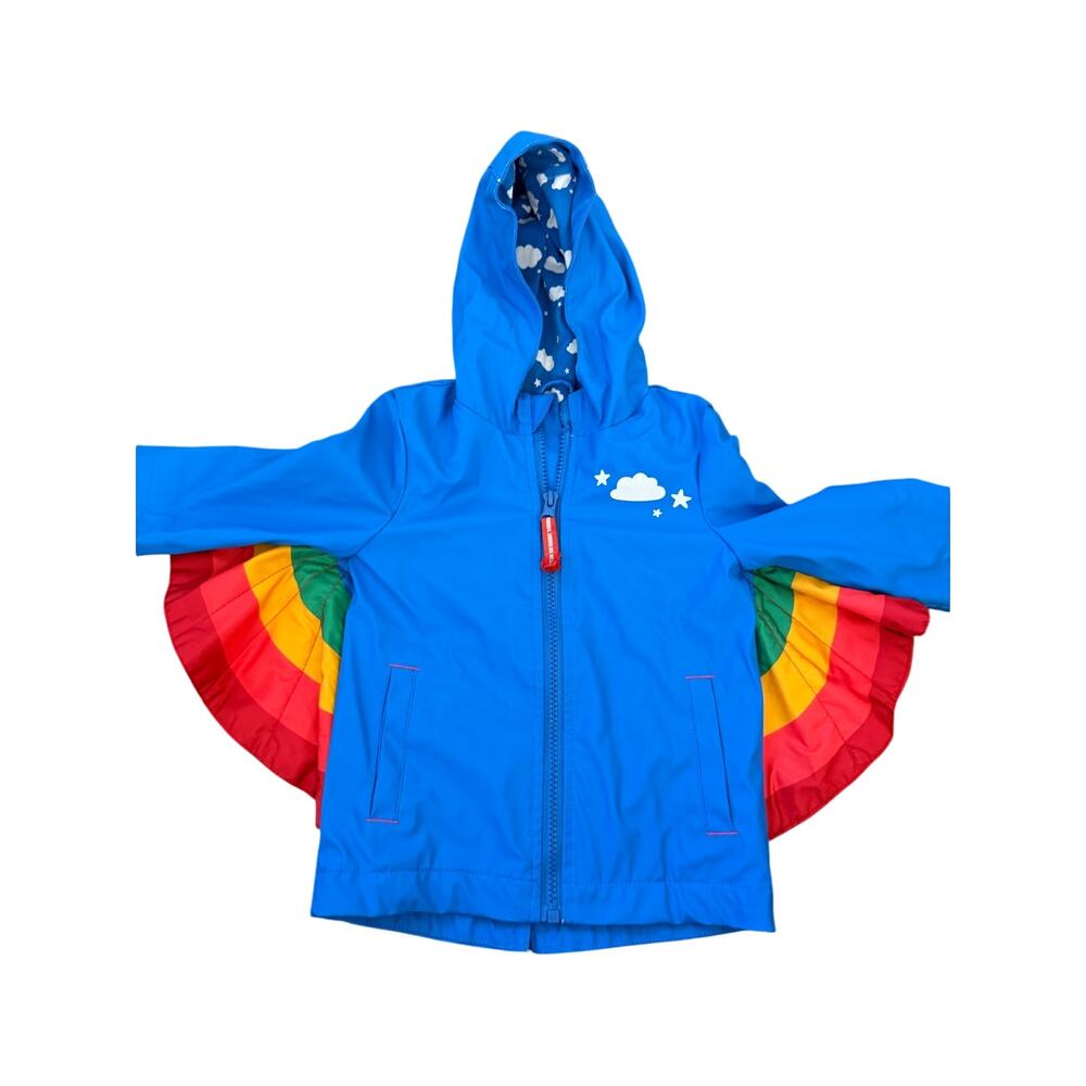 Cat & Jack Raincoat Rainbow Wing Full Zip Blue Size 12Months
